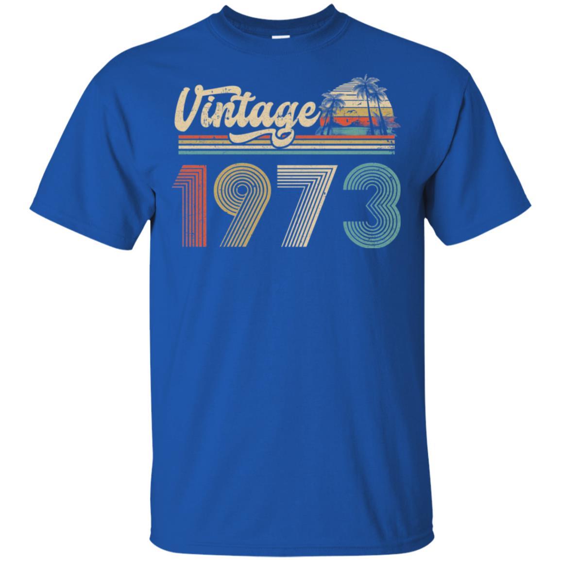 48th Birthday Gift Vintage 1973 Classic-T-Shirt & Hoodie-Classic T-Shirt-Royal