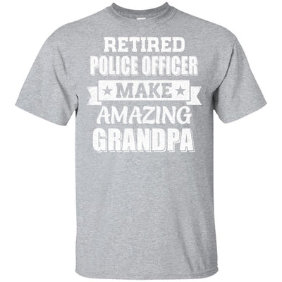 Funny Retired Police Officer Make Amazing Grandpa Gifts-T-Shirt & Hoodie-Classic T-Shirt-Sport Grey