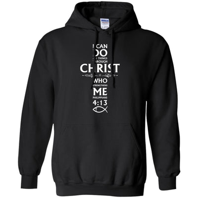 I Can Do All Things Philippians 4:13 Christian Gifts-T-Shirt & Hoodie-Pullover Hoodie-Black
