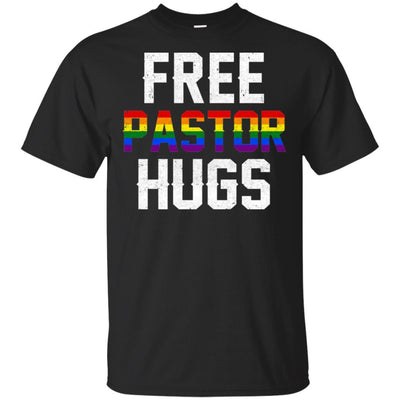 Free Pastor Hugs Support Gay LGBT Pride Rainbow-T-Shirt & Hoodie-Classic T-Shirt-Black