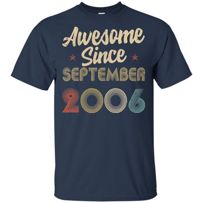 Awesome Since September 2006 Vintage 15th Birthday Gifts-T-Shirt & Hoodie-Classic T-Shirt-Navy
