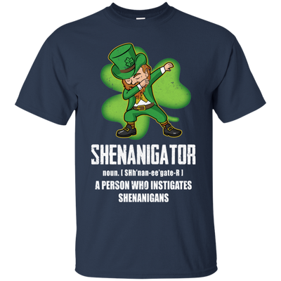 Shenanigator Person Who Instigates Shenanigans Irish-T-Shirt & Hoodie-Classic T-Shirt-Navy
