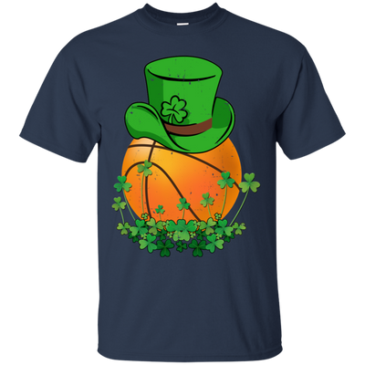 Shamrock Basketball Leprechaun St Patricks Day-T-Shirt & Hoodie-Classic T-Shirt-Navy