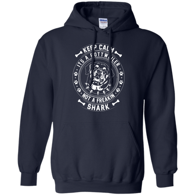 Keep Calm It's A Rottweiler Not A Freaking Shark-T-Shirt & Hoodie-Pullover Hoodie-Navy