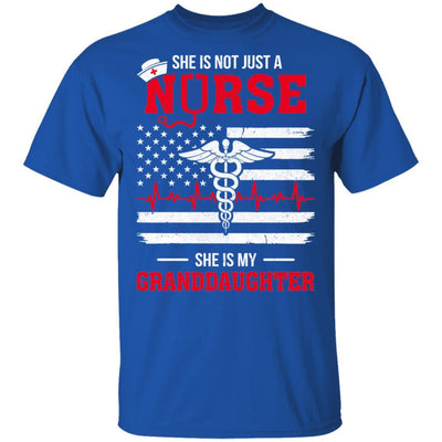 She Is Not Just A Nurse She Is My Granddaughter American Flag-T-Shirt & Hoodie-Classic T-Shirt-Royal