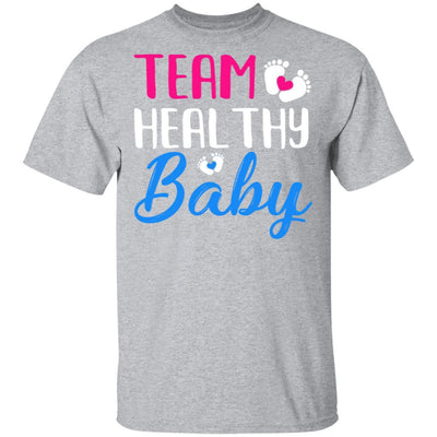 Gender Reveal Party Costume Team Healthy Baby Dad Mom Gift-T-Shirt & Hoodie-Classic T-Shirt-Sport Grey