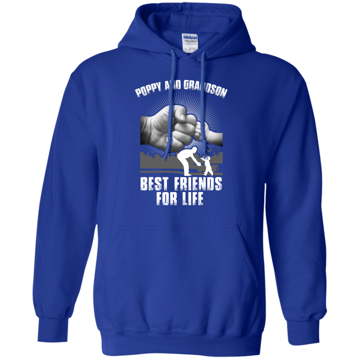 Poppy And Grandson Best Friends For Life-T-Shirt & Hoodie-Pullover Hoodie-Royal