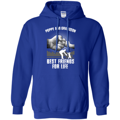 Poppy And Grandson Best Friends For Life-T-Shirt & Hoodie-Pullover Hoodie-Royal