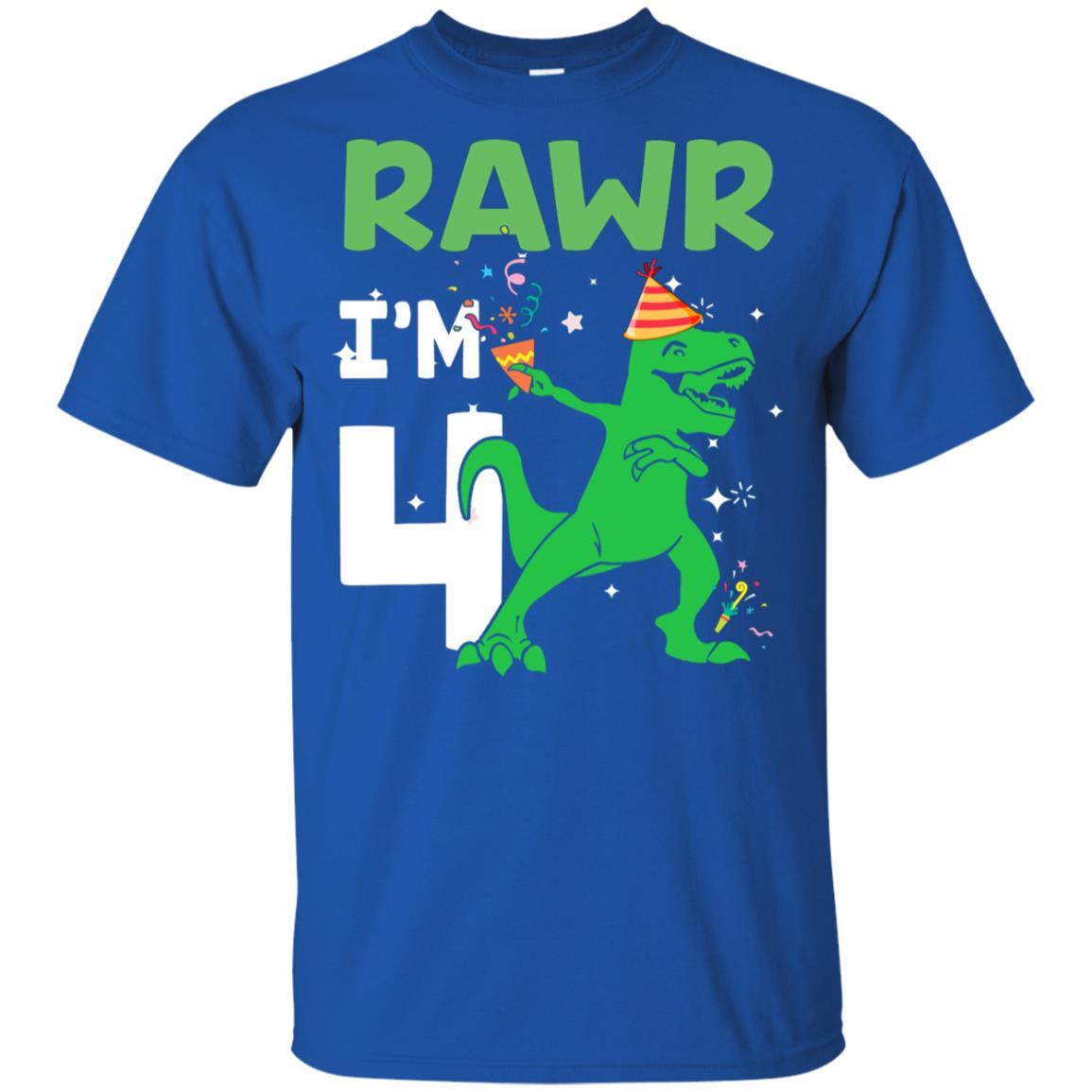 Rawr I'm 6 Birthday Gifts 2015 Dinosaur For Boys Youth-Youth Shirt-Youth T-Shirt-Royal