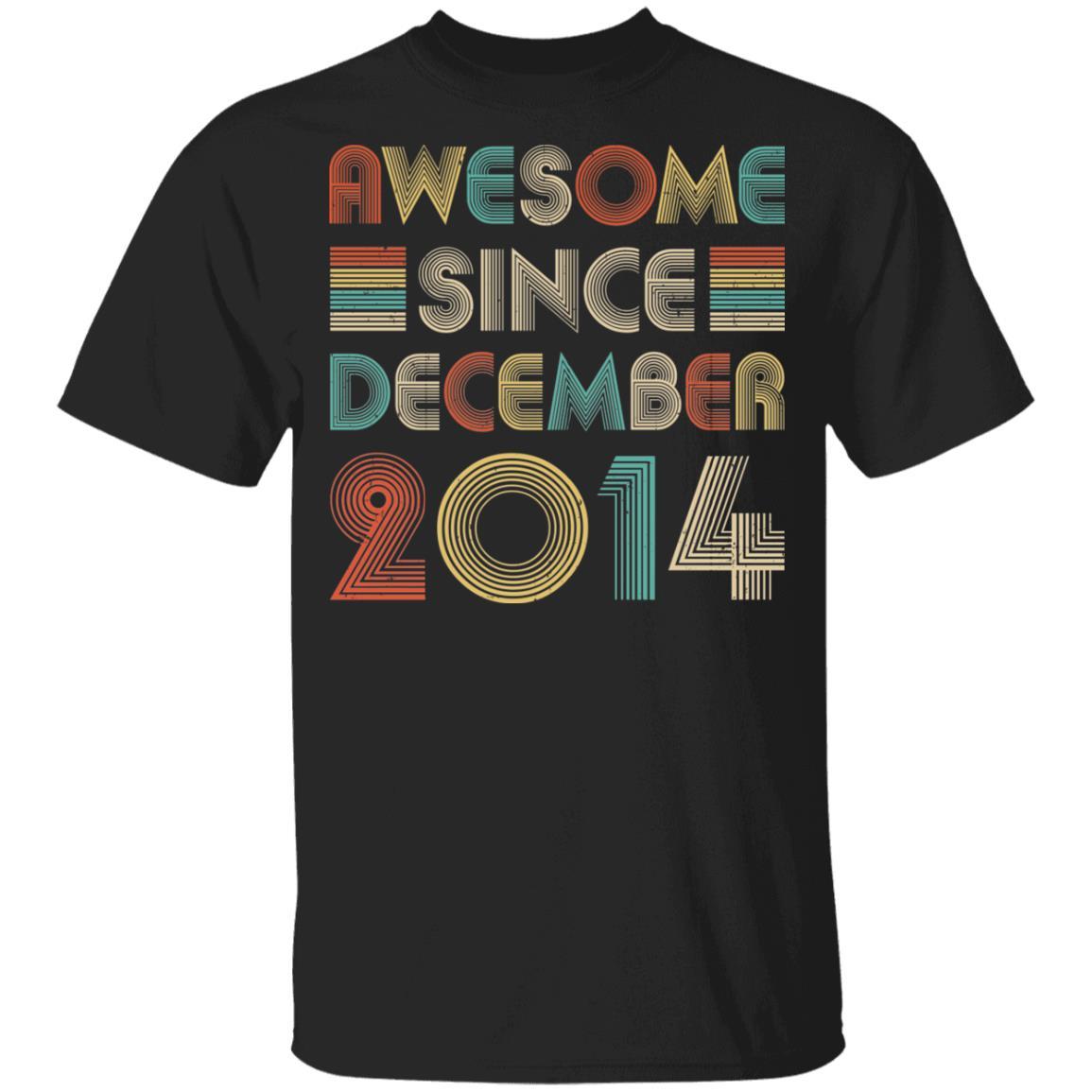 Awesome Since December 2014 Vintage 7th Birthday Gifts Youth-Youth Shirt-Youth T-Shirt-Black