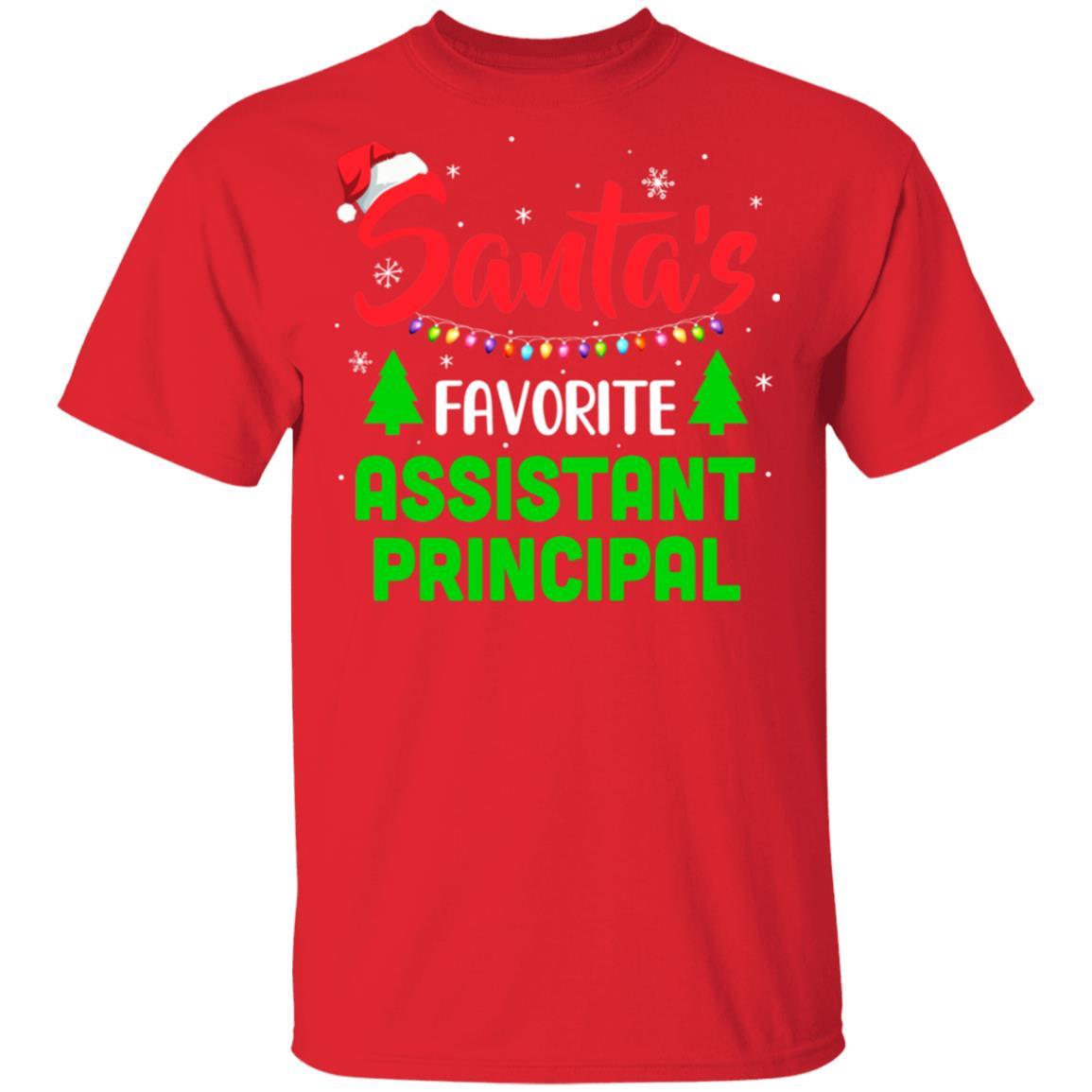 Santa's Favorite Assistant principal Funny Christmas Xmas Gifts-T-Shirt & Sweatshirt-Classic T-Shirt-Red