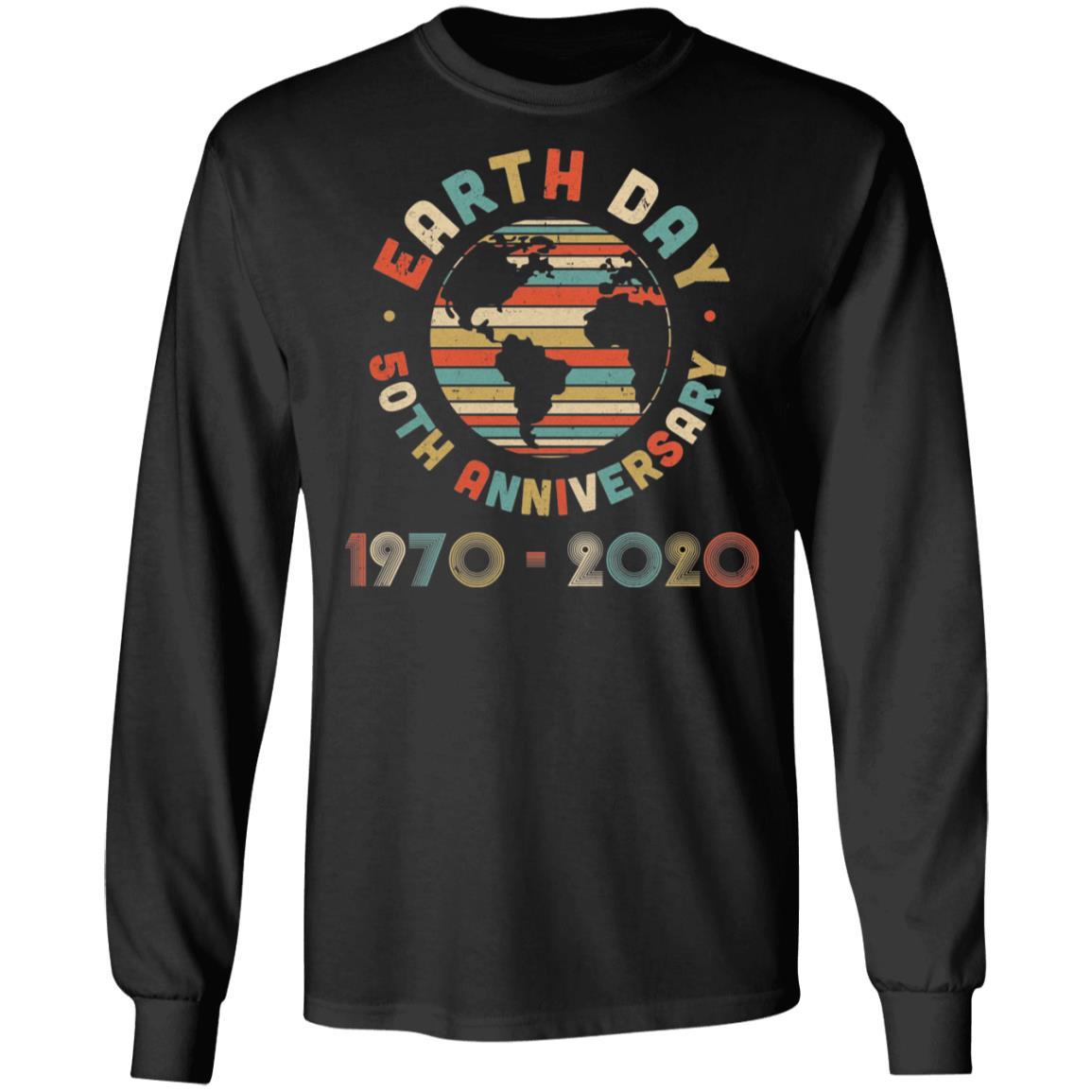Earth Day 50th Anniversary 1970 Retro Sunset Gifts-T-Shirt & Hoodie-Long Sleeve T-Shirt-Black