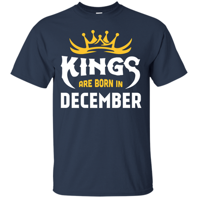 Kings Are Born In December-T-Shirt & Hoodie-Classic T-Shirt-Navy