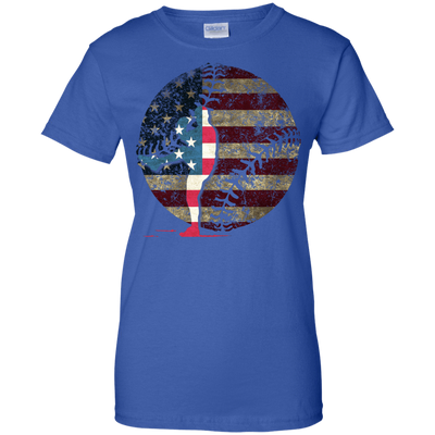 Pitcher Baseball America Flag-T-Shirt & Hoodie-Women's T-Shirt-Royal