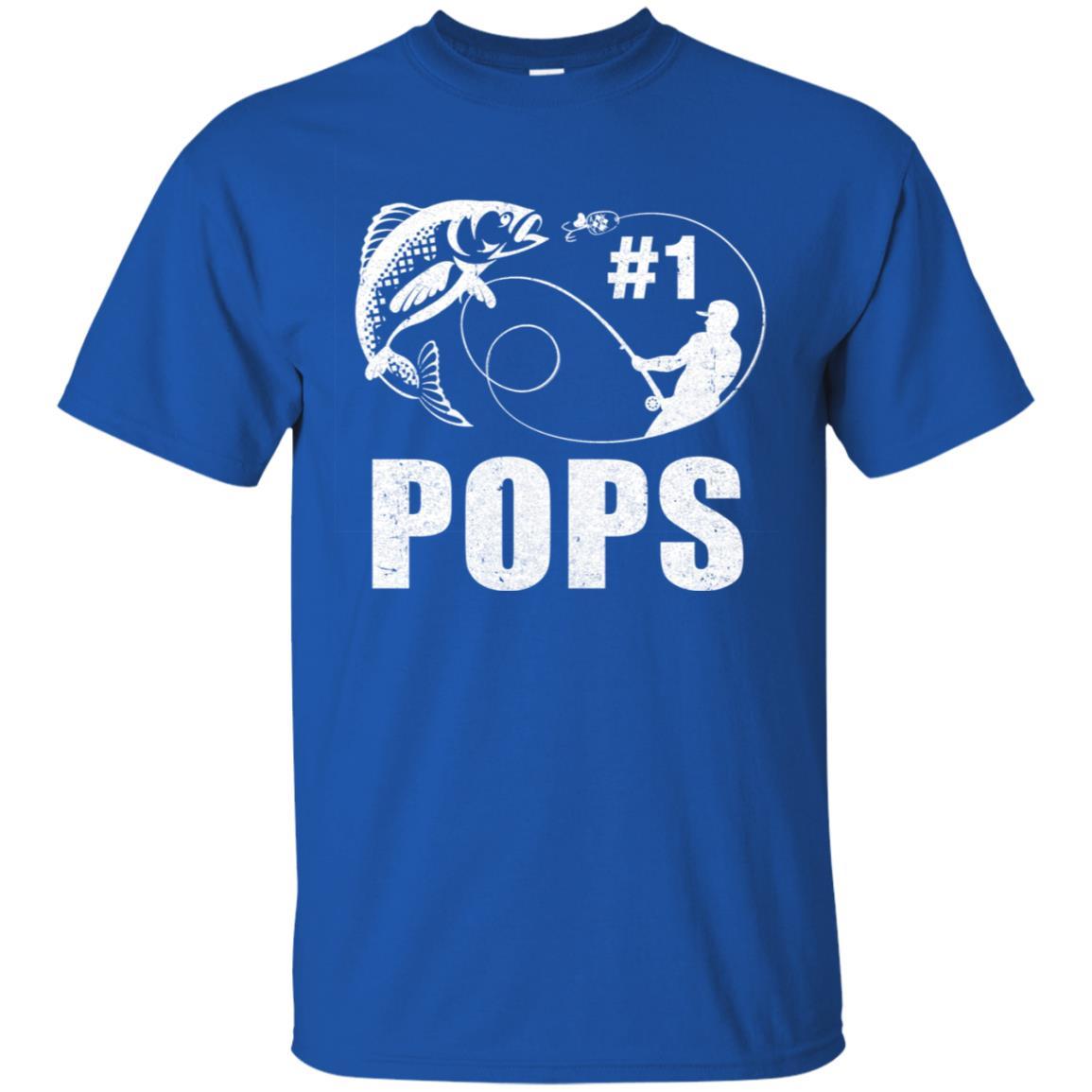#1 Pops Fishing Fisherman Best Fathers Day Gift-T-Shirt & Hoodie-Classic T-Shirt-Royal