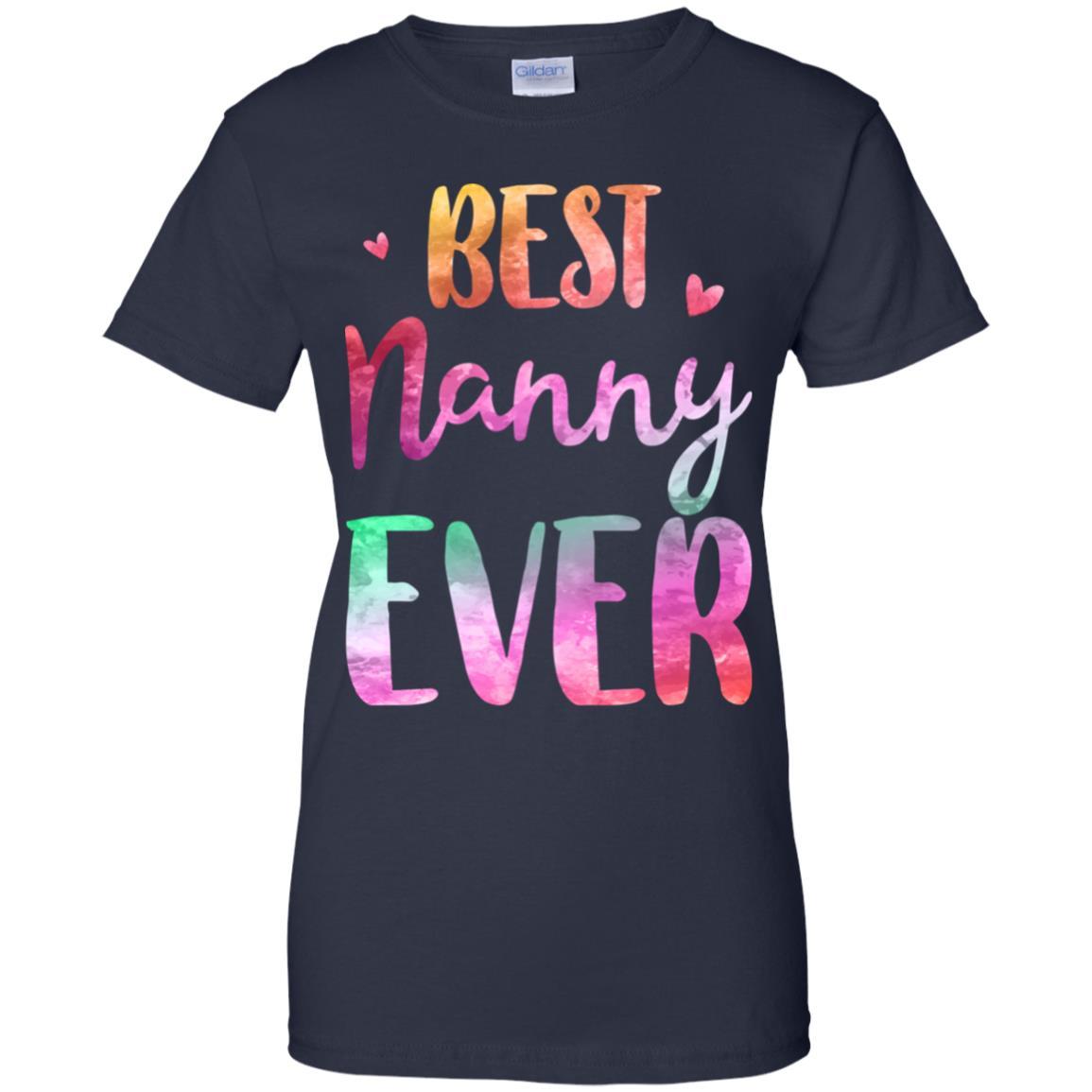 Best Nanny Ever Cute Funny Mothers Day Gift-T-Shirt & Tank Top-Women's T-Shirt-Navy