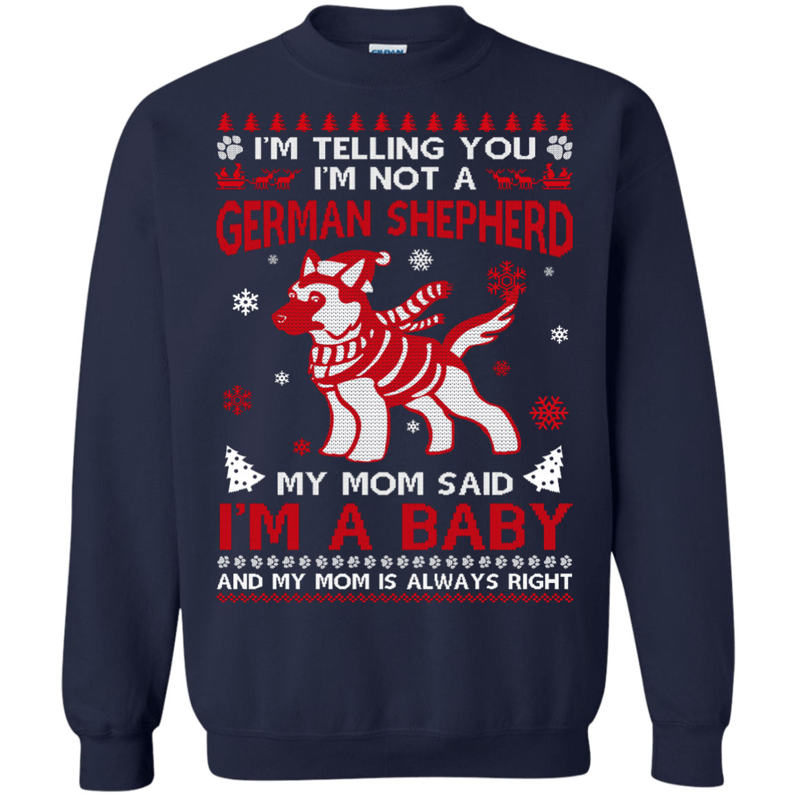 I'm Telling You I'm Not A German Shepherd-T-Shirt & Hoodie-Crewneck Sweatshirt-Navy