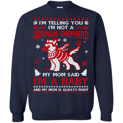 I'm Telling You I'm Not A German Shepherd-T-Shirt & Hoodie-Crewneck Sweatshirt-Navy