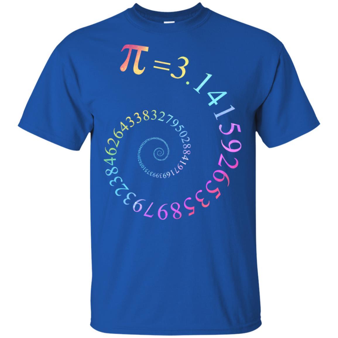 Pi Spiral Galaxy Color Math Pi Day-T-Shirt & Hoodie-Classic T-Shirt-Royal