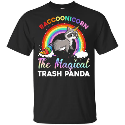 Racoonicorn Raccoon Unicorn Trash Panda For Kid Girls Youth-Youth Shirt-Youth T-Shirt-Black