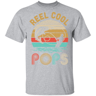Vintage Reel Cool Pops Fish Fishing Father's Day Gift-T-Shirt & Hoodie-Classic T-Shirt-Sport Grey