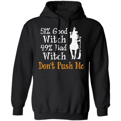 51% Good Witch 49% Bad Witch Halloween Costume Gift-T-Shirt & Tank Top-Pullover Hoodie-Black