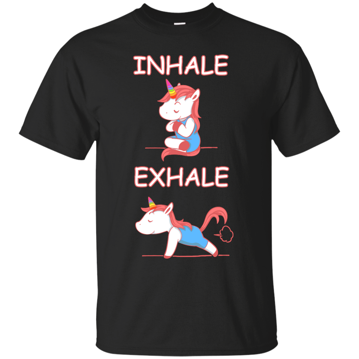 Yoga Unicorn Inhale Exhale-T-Shirt & Hoodie-Classic T-Shirt-Black