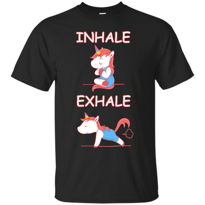 Yoga Unicorn Inhale Exhale-T-Shirt & Hoodie-Classic T-Shirt-Black