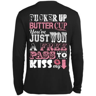 PUCKER UP BUTTER CUP-T-Shirt & Hoodie-Long Sleeve T-Shirt-Black