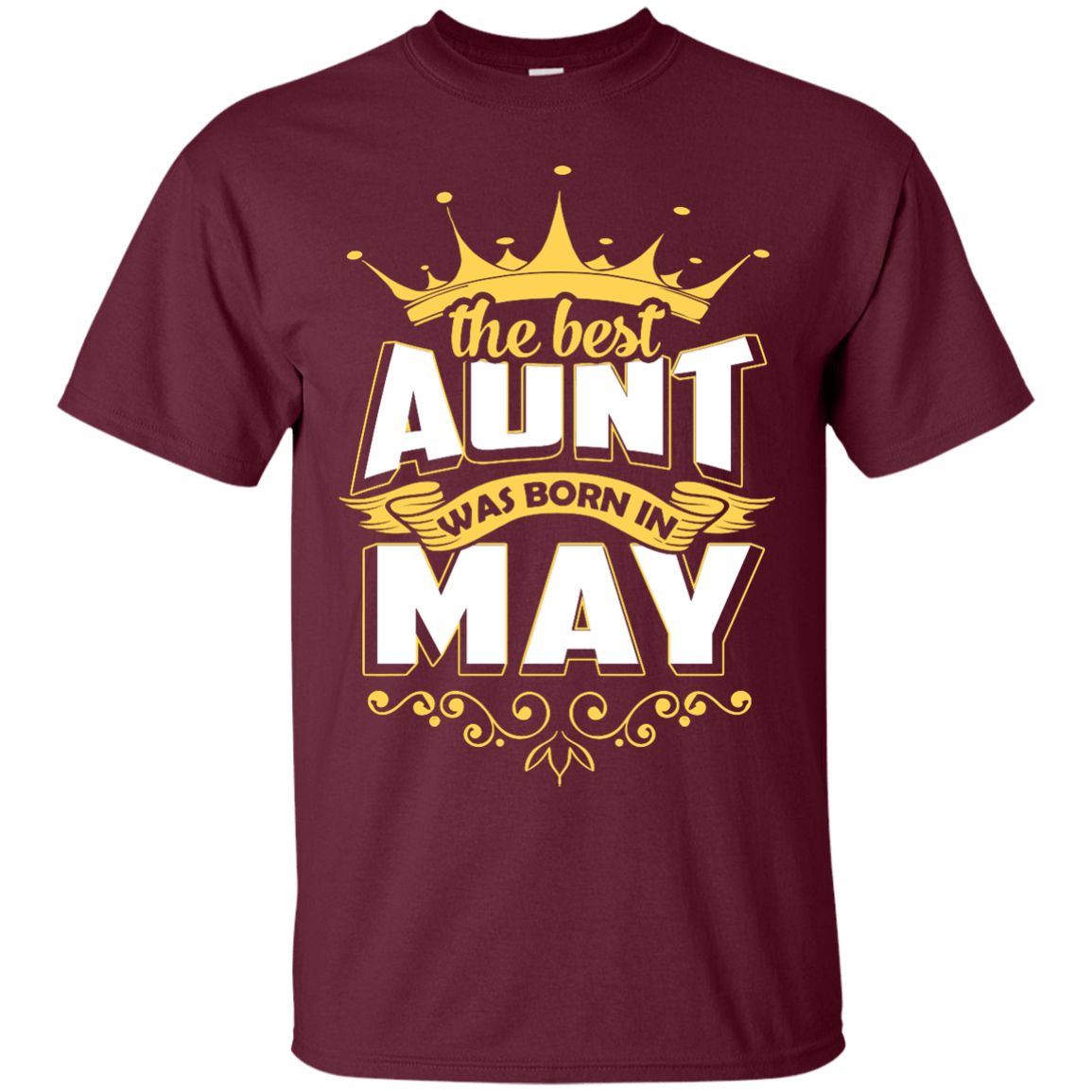 The Best Aunt Was Born In May-T-Shirt & Hoodie-Classic T-Shirt-Maroon