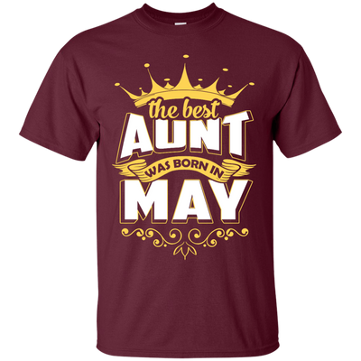 The Best Aunt Was Born In May-T-Shirt & Hoodie-Classic T-Shirt-Maroon