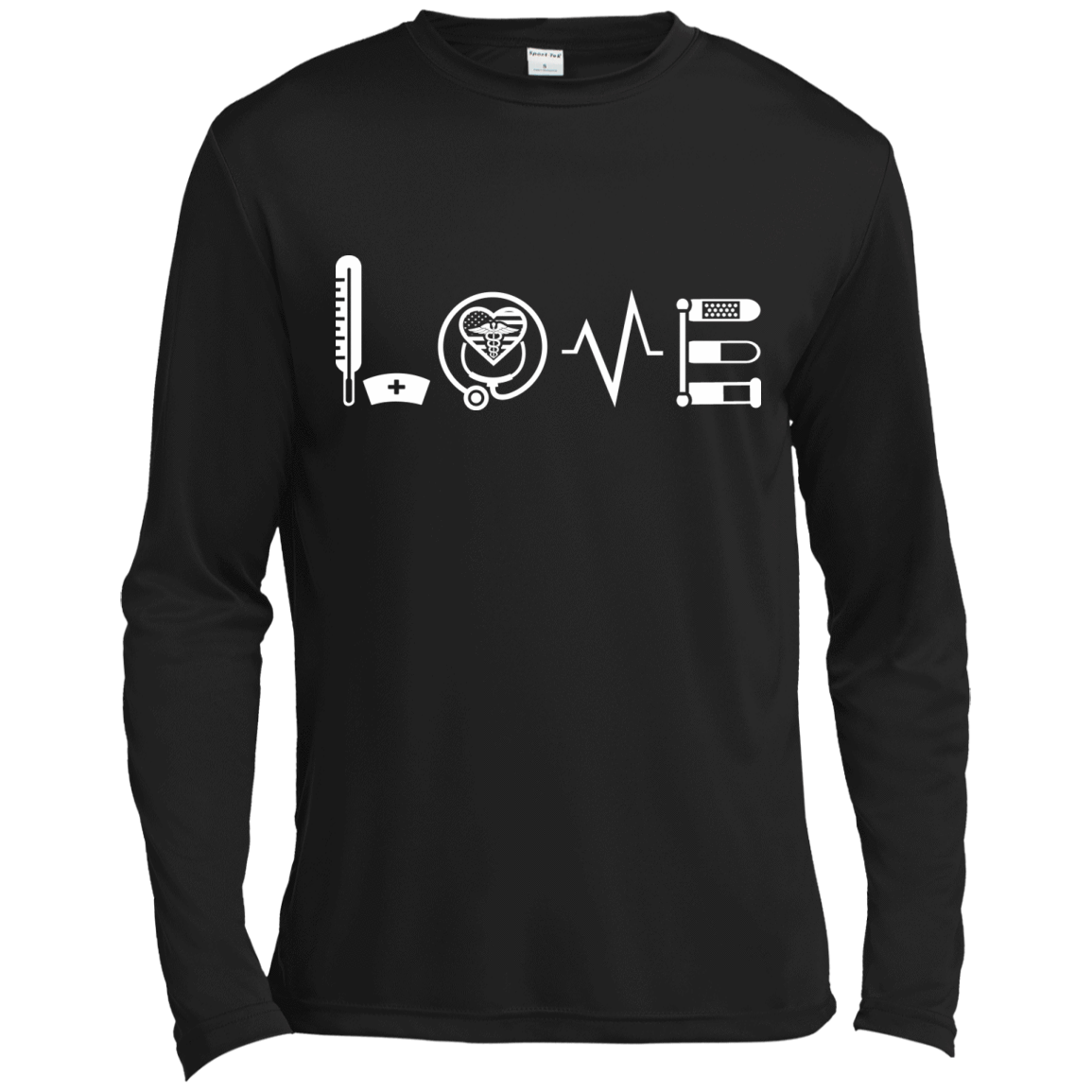 MY LOVE NURSING NURSE-T-Shirt & Hoodie-Long Sleeve T-Shirt-Black