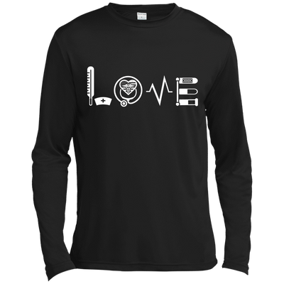 MY LOVE NURSING NURSE-T-Shirt & Hoodie-Long Sleeve T-Shirt-Black