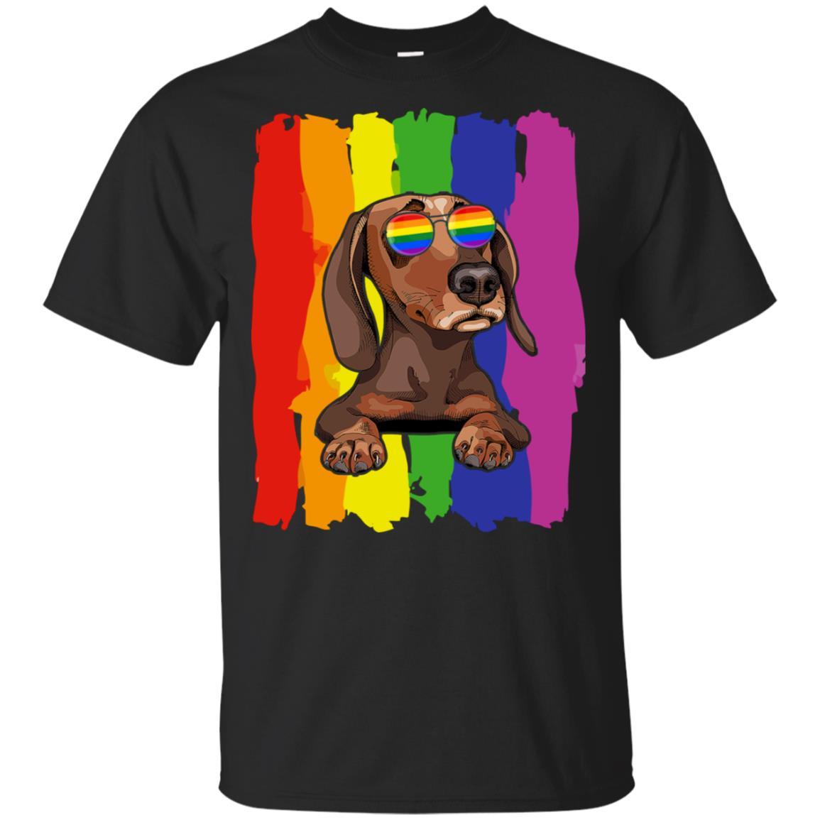 Funny Dachshund LGBT LGBT Pride Gifts-T-Shirt & Hoodie-Classic T-Shirt-Black