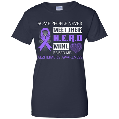 Alzheimer's Awareness Some People Never Meet Hero-T-Shirt & Hoodie-Women's T-Shirt-Navy