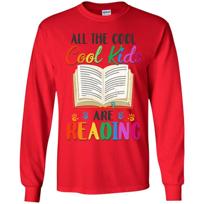 All The Cool Kids Are Reading Book Lover Gifts Youth-Youth Shirt-Youth Long Sleeve T-Shirt-Red