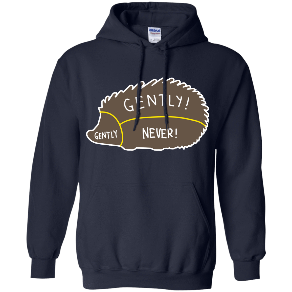 Proper way to pet a Hedgehog lover-T-Shirt & Hoodie-Pullover Hoodie-Navy