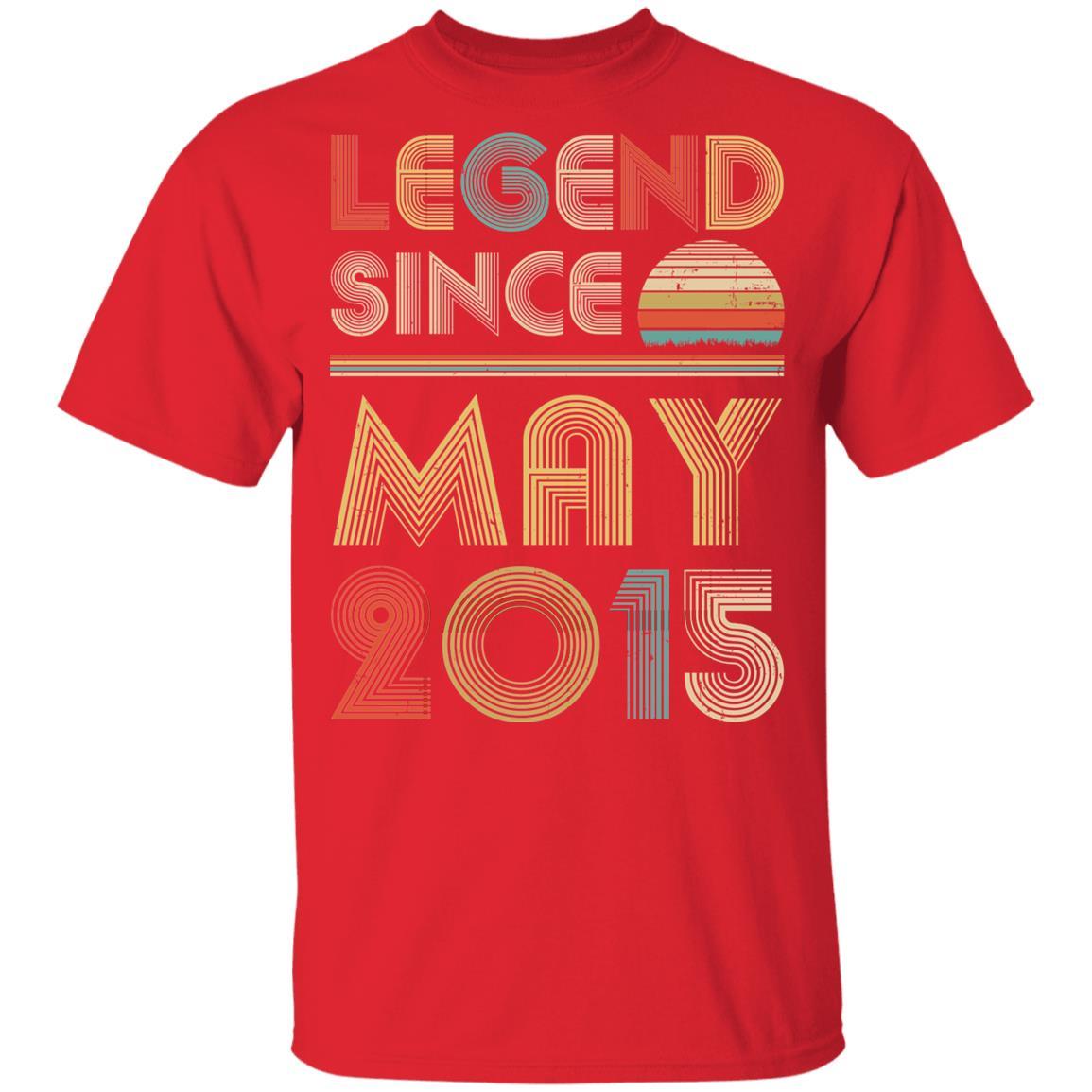 Legend Since May 2015 Vintage 6th Birthday Gifts Youth-Youth Shirt-Youth T-Shirt-Red