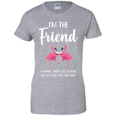 If I Lost Or Drunk Please Return To Friend Flamingo-T-Shirt & Tank Top-Women's T-Shirt-Sport Grey
