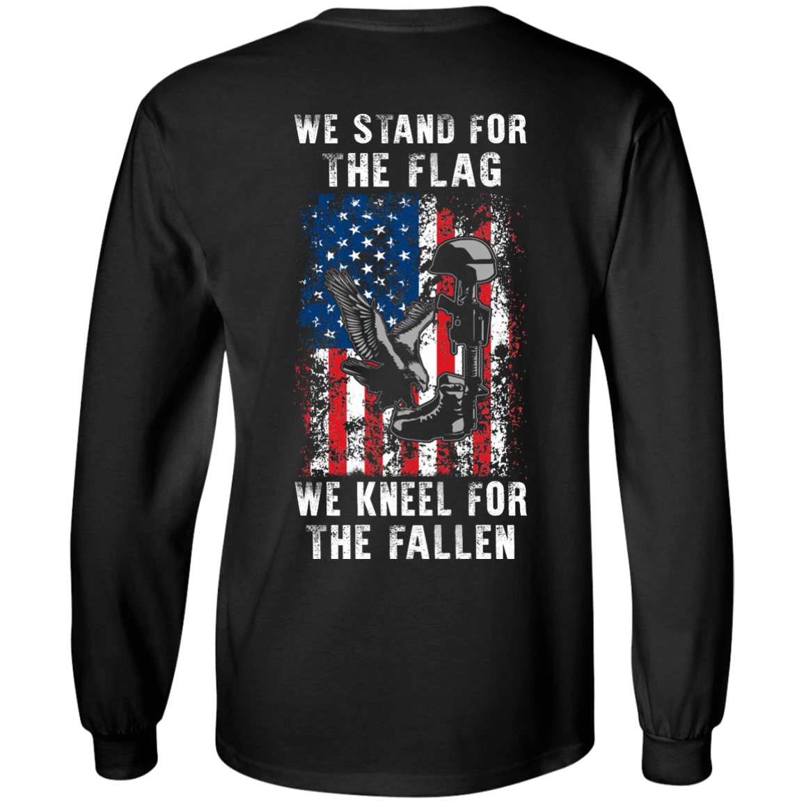 We Stand For The Flag-T-Shirt & Hoodie-Long Sleeve T-Shirt-Black