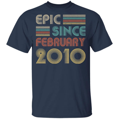 Epic Since February 2010 Vintage 11th Birthday Gifts Youth-Youth Shirt-Youth T-Shirt-Navy