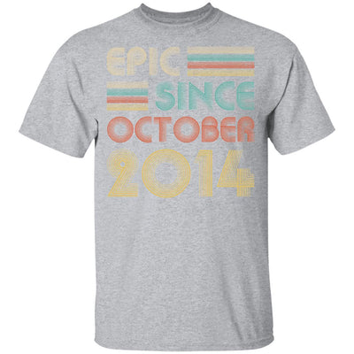 Epic Since October 2014 Vintage 7th Birthday Gifts Youth-Youth Shirt-Youth T-Shirt-Sport Grey