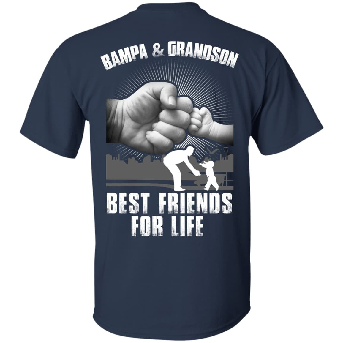 Bampa And Grandson Best Friends For Life-T-Shirt & Hoodie-Classic T-Shirt-Navy