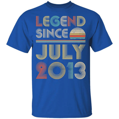 Legend Since July 2013 Vintage 8th Birthday Gifts Youth-Youth Shirt-Youth T-Shirt-Royal