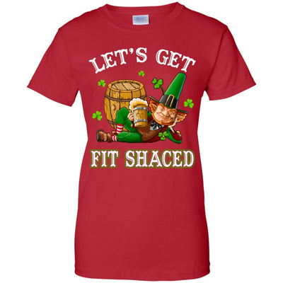 Let's Get Fit Shaced Leprechaun St Patricks Day Gift-T-Shirt & Hoodie-Women's T-Shirt-Red