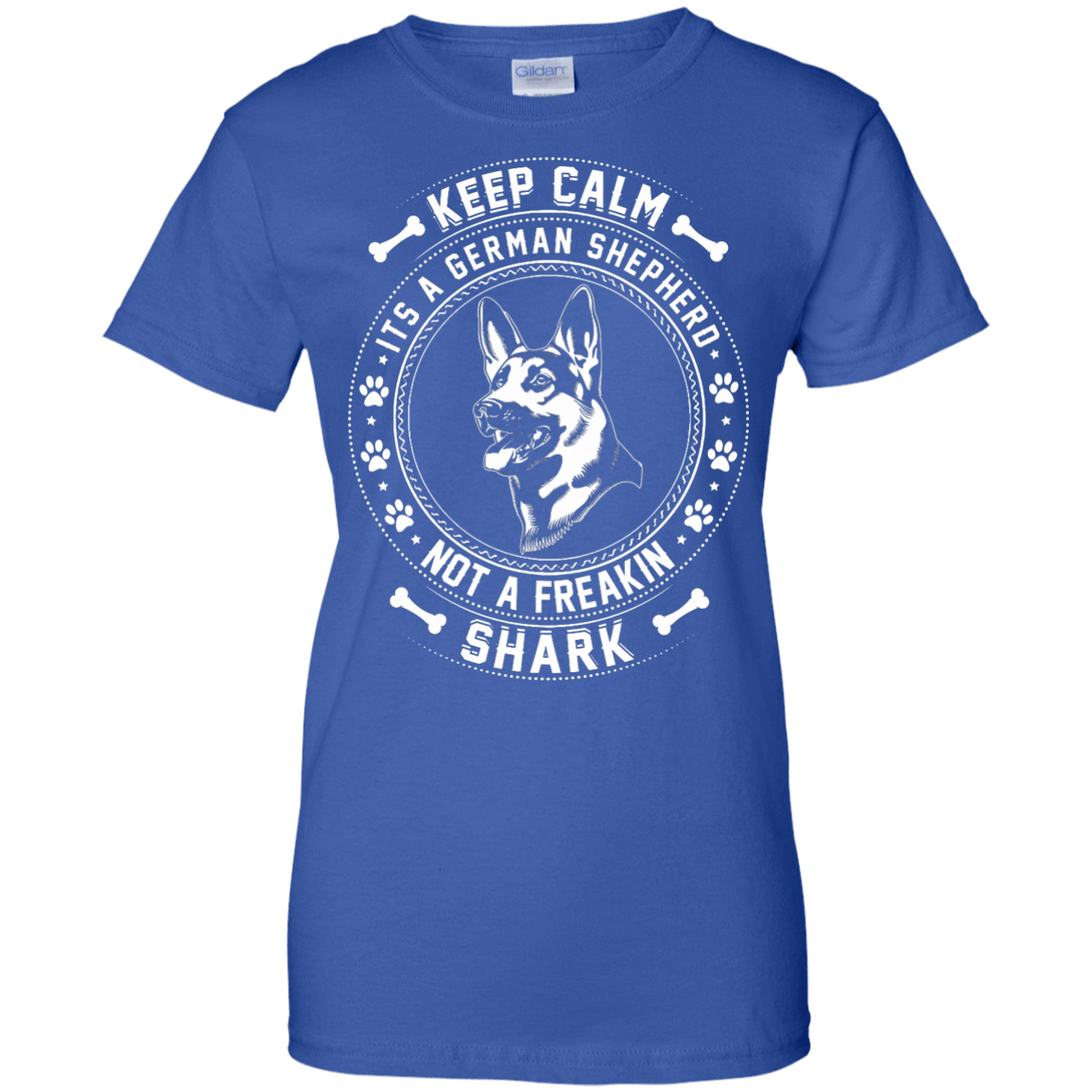 Keep Calm It's A German Shepherd Not A Freaking Shark-T-Shirt & Hoodie-Women's T-Shirt-Royal