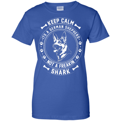 Keep Calm It's A German Shepherd Not A Freaking Shark-T-Shirt & Hoodie-Women's T-Shirt-Royal
