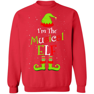 I'm The Musical Elf Family Matching Funny Christmas Group Gift-T-Shirt & Sweatshirt-Crewneck Sweatshirt-Red