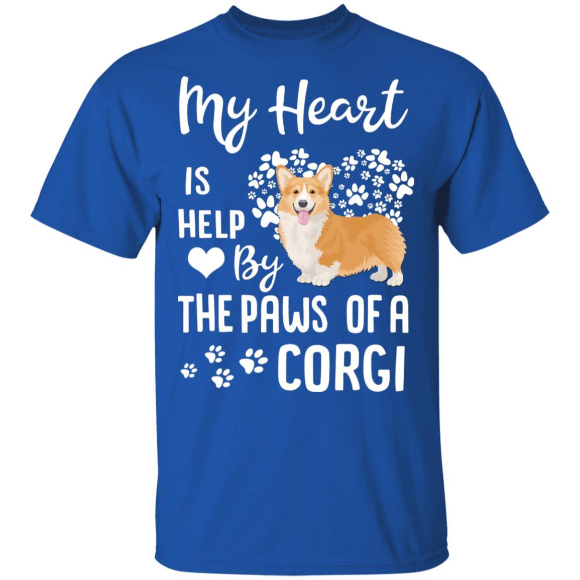 My Heart Is Held By The Paws Of A Corgi Lover-T-Shirt & Hoodie-Classic T-Shirt-Royal