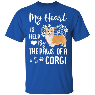 My Heart Is Held By The Paws Of A Corgi Lover-T-Shirt & Hoodie-Classic T-Shirt-Royal